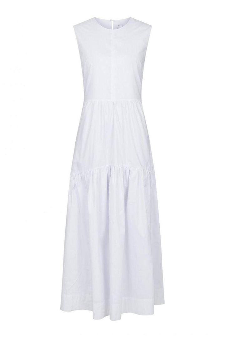 Forudbestilling - Neo Noir - Eysha Poplin Dress - White Kjoler 