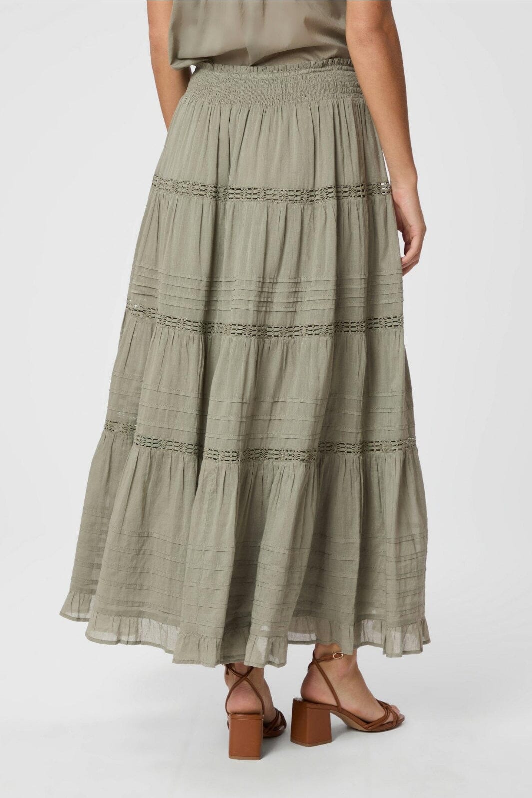 Neo Noir - Felicia S Voile Skirt 161872 - 627 - Smoke Green