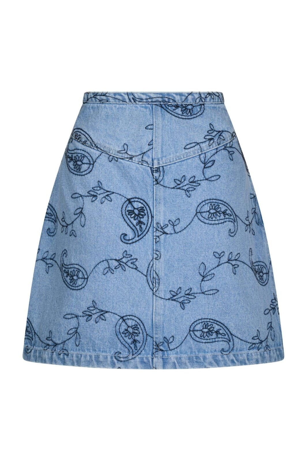 Neo Noir - Gabani Embroidery Denim Skirt 165223 - 140 - Blue