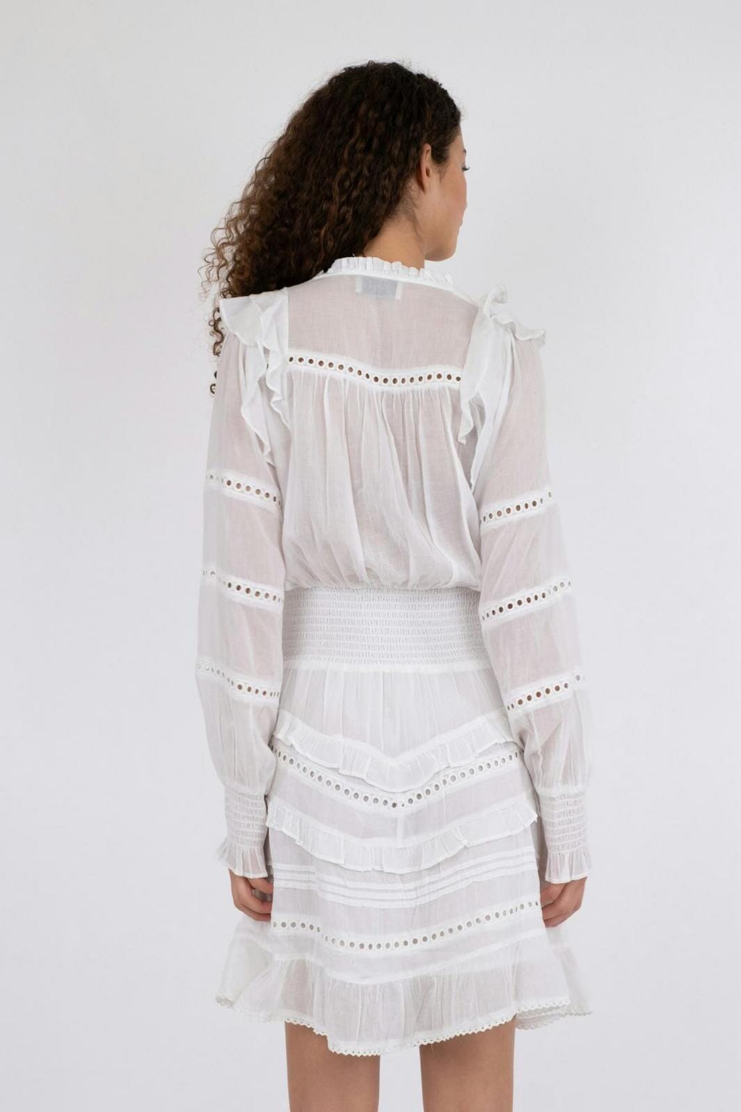 Forudbestilling - Neo Noir - Harmoni S Voile Dress - White Kjoler 