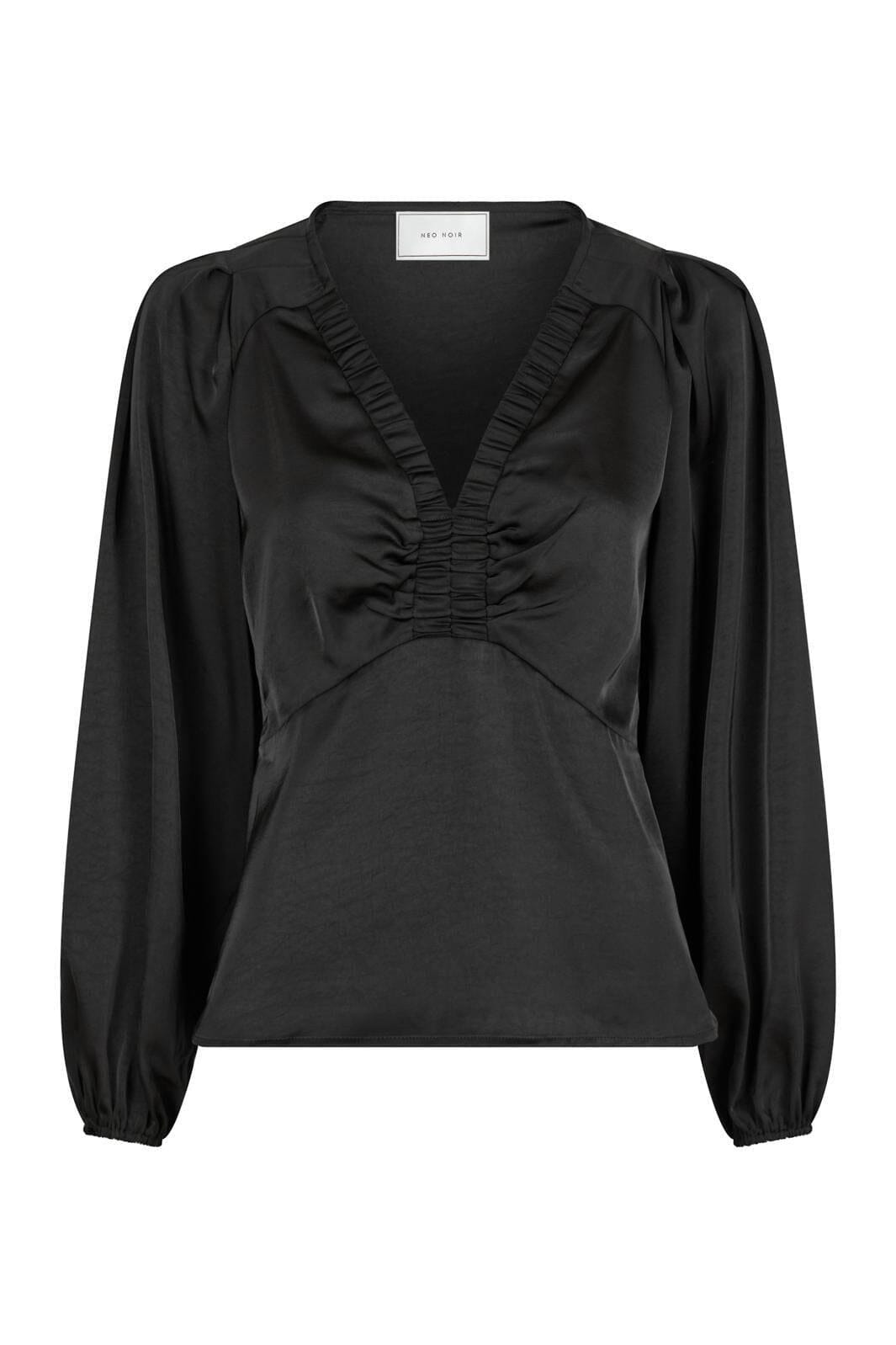 Neo Noir - Istana Heavy Sateen Blouse - Black