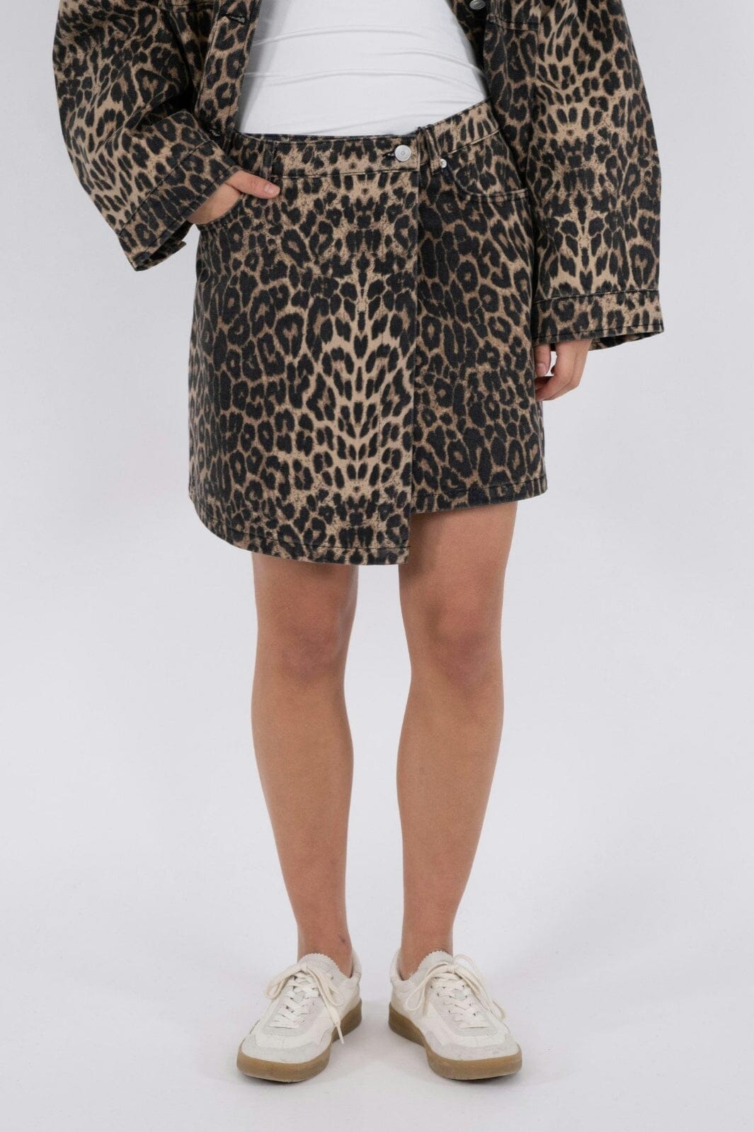 Forudbestilling - Neo Noir - Kendra Leopard Skirt - Leopard Nederdele 