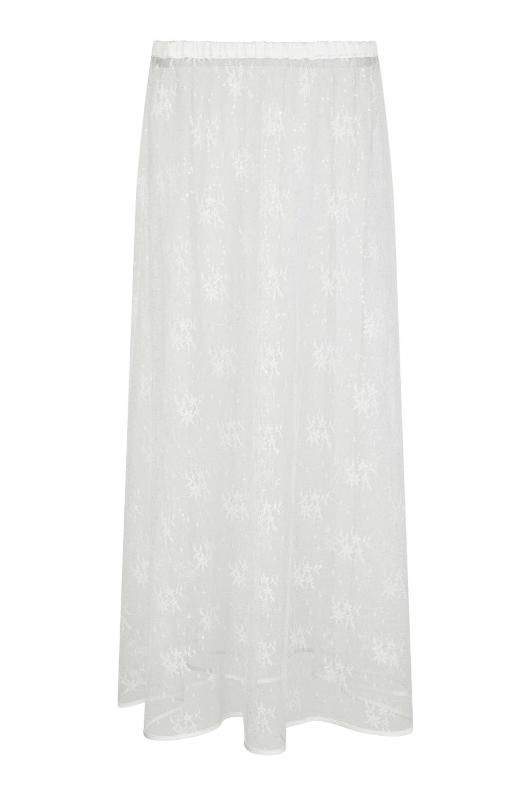 Forudbestilling - Neo Noir - Loreta Lace Sequins Skirt 164611 - 120 - White