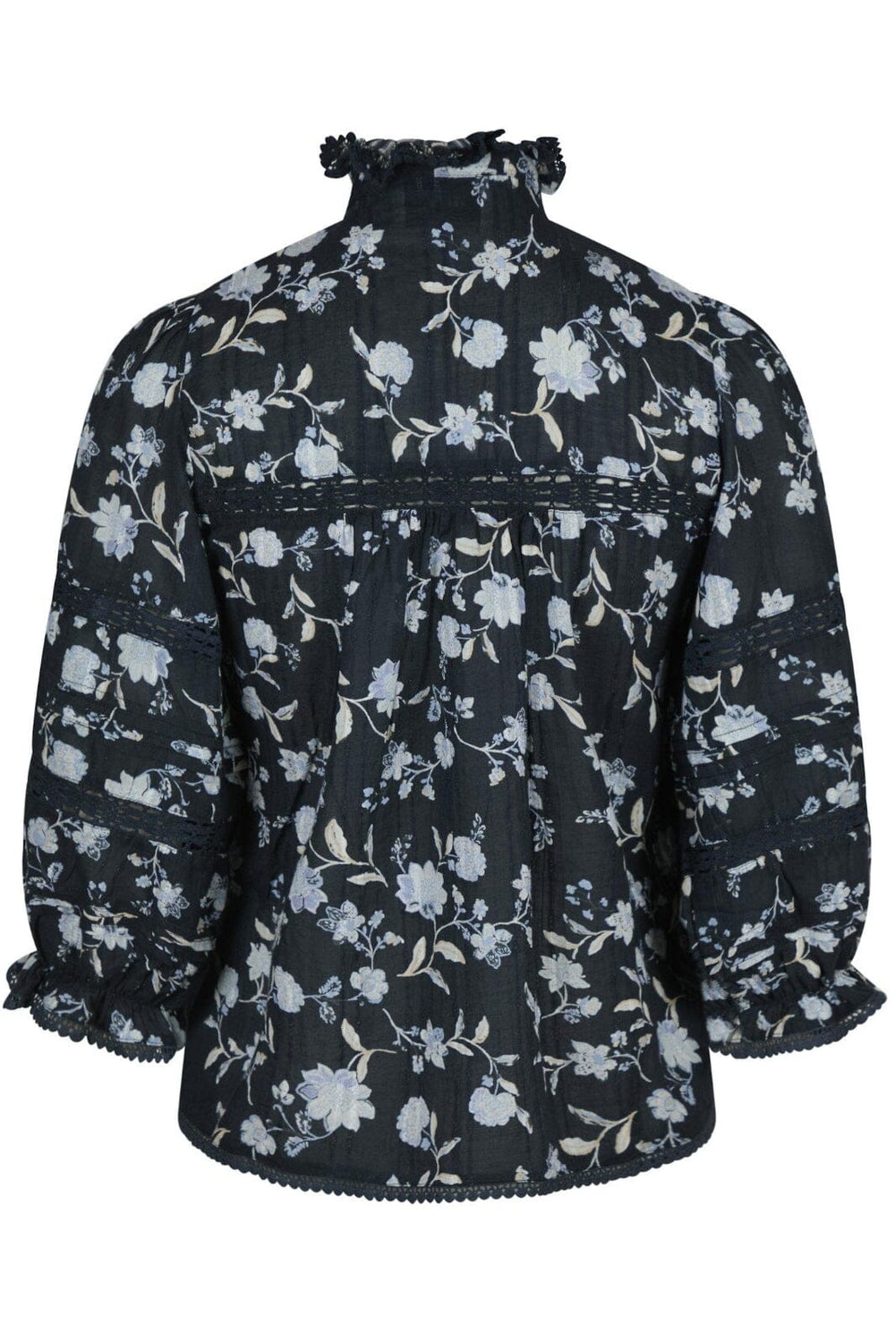 Forudbestilling - Neo Noir - Lyla Night Flower Blouse - Navy Bluser 