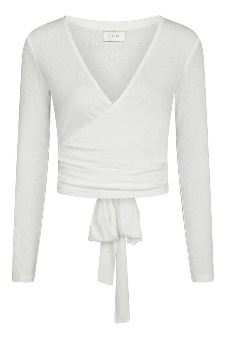 Neo Noir - Nia Jersey Wrap Blouse 165501 - 120 - White