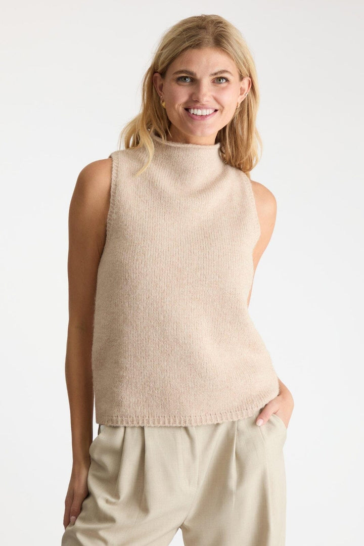 Forudbestilling - Neo Noir - Odelia Knit Top - Sand Veste 