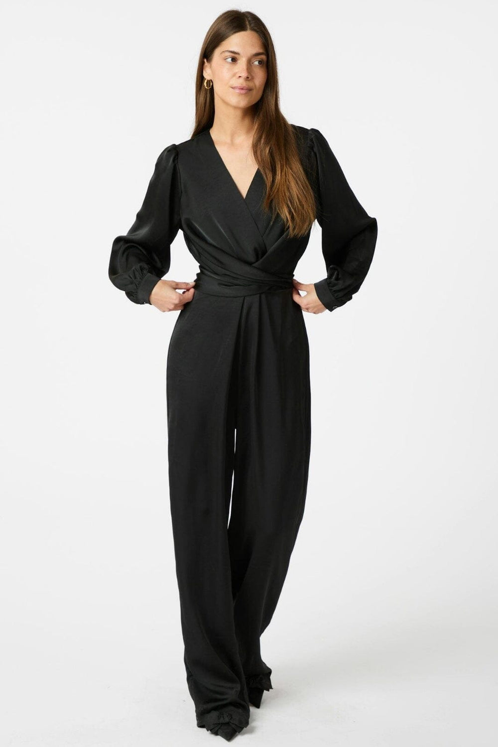 Neo Noir - Rimaldi Heavy Sateen Jumpsuit 164535 - 100 - Black