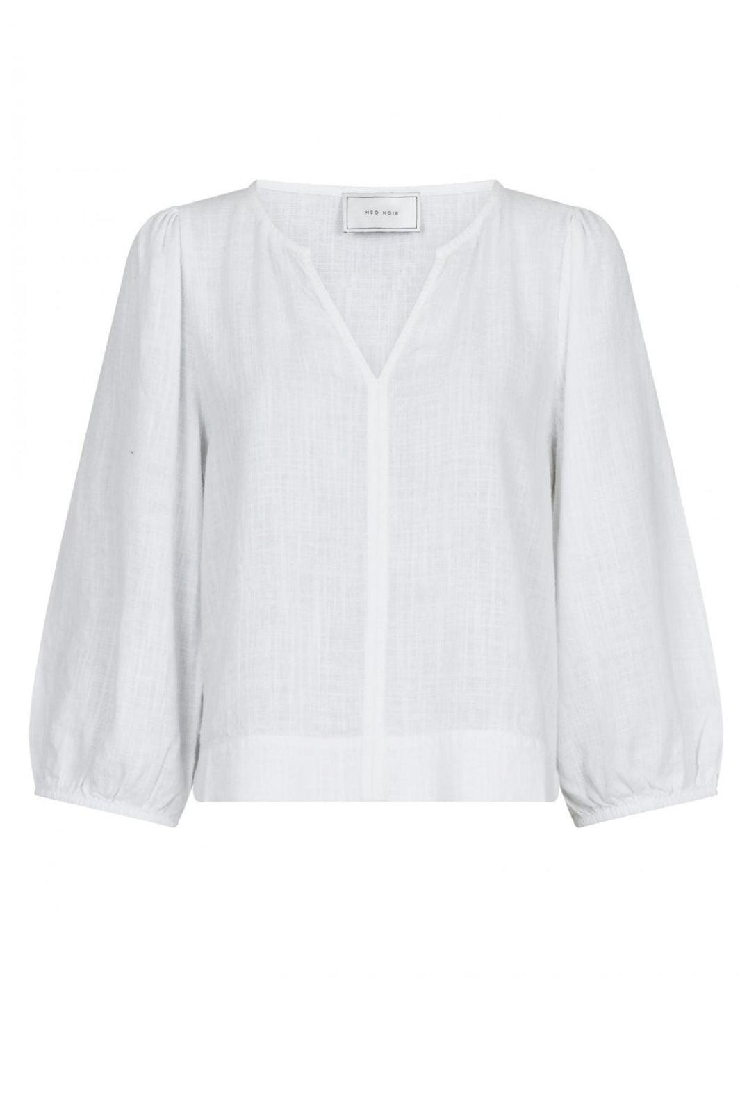 Forudbestilling - Neo Noir - Sarla Soft Linen Blouse - White Bluser 