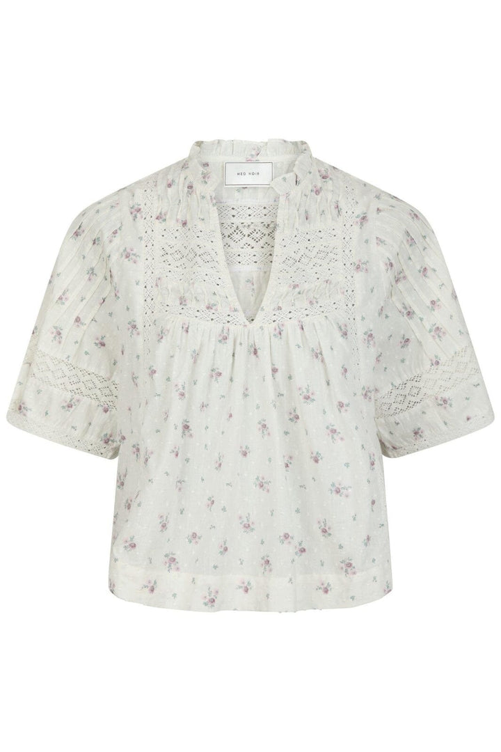 Neo Noir - Siama Dobby Flower Blouse 165279 - 121 - Off White