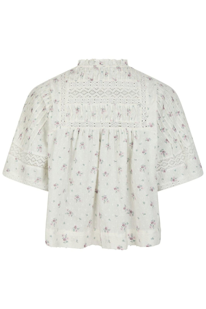 Neo Noir - Siama Dobby Flower Blouse 165279 - 121 - Off White