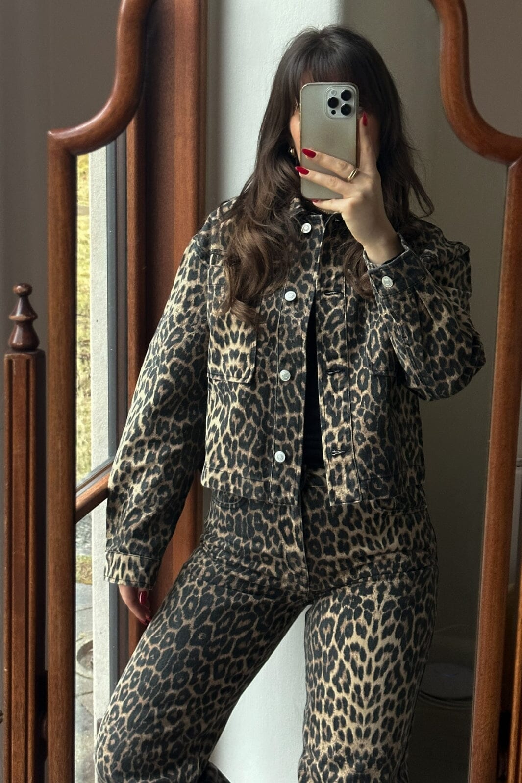 Forudbestilling - Neo Noir - Simona Leopard Pants - 400 Leopard Jeans 