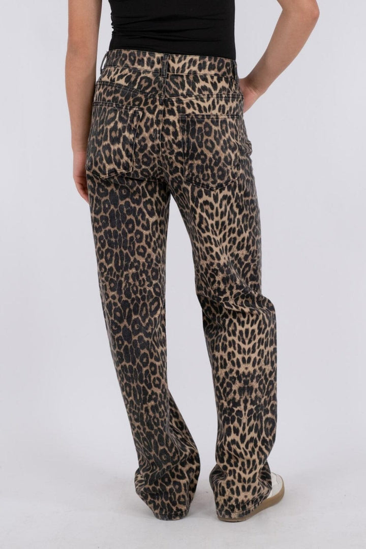 Forudbestilling - Neo Noir - Simona Leopard Pants - 400 Leopard Jeans 