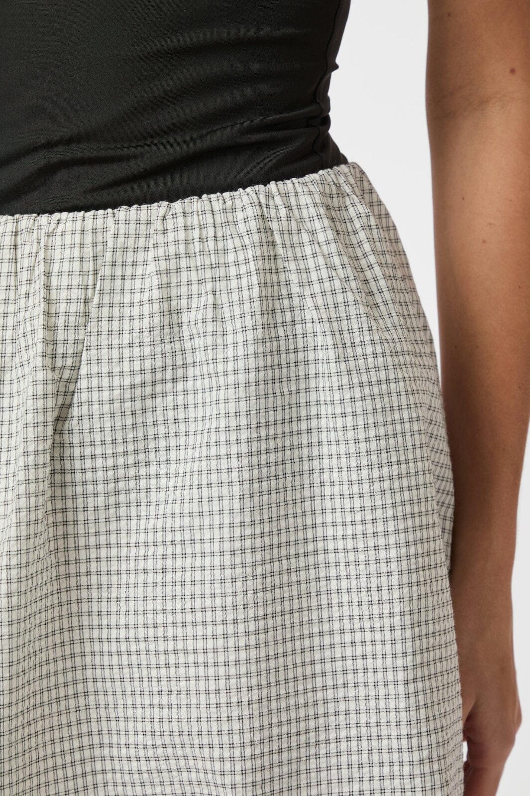 Neo Noir - Stela Small Check Skirt 165421 - 122 - Creme