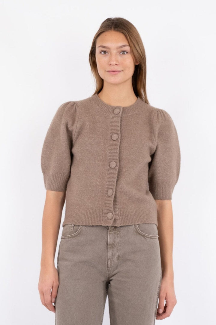 Forudbestilling - Neo Noir - Trudy Knit Cardigan - Dusty Brown Cardigans 