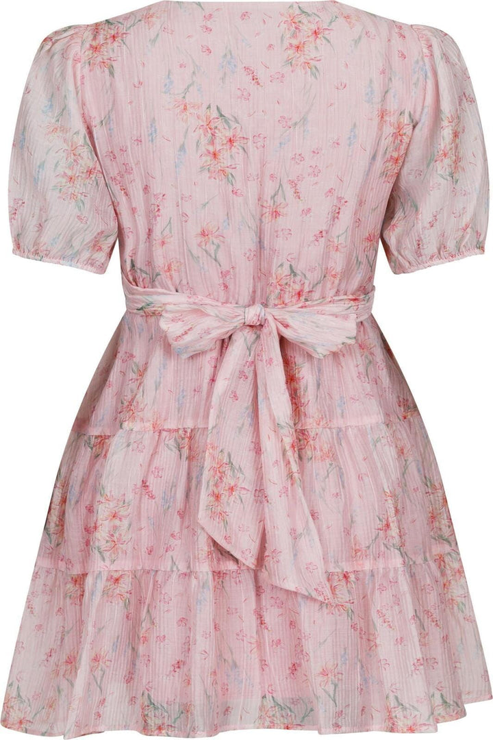 Neo Noir - Wendi Flower Crepe Dress - Light Pink