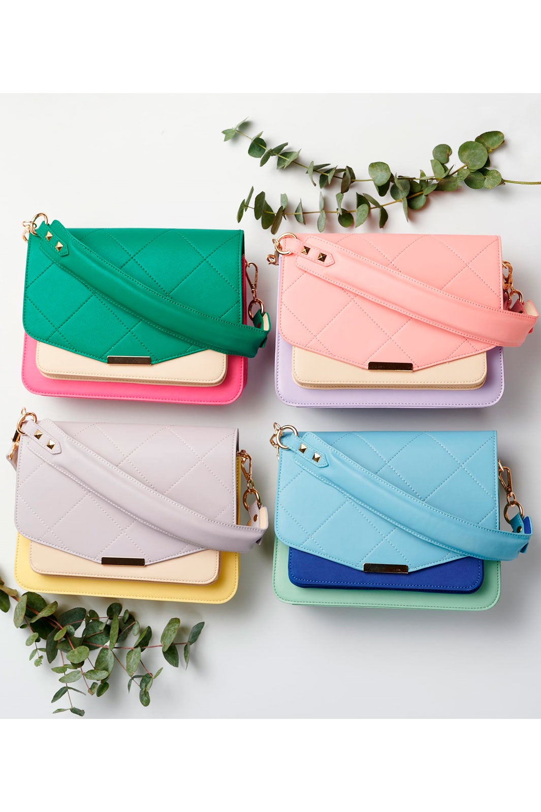 Forudbestilling - Noella - Blanca Multi Compartment Bag - Green/Pink/Nude (Januar/Februar) Tasker 