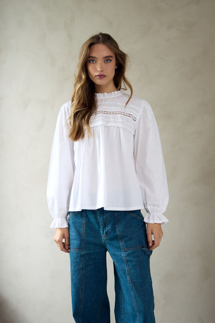 Forudbestilling - Noella - Kendira Blouse - 1249 White Bluser 