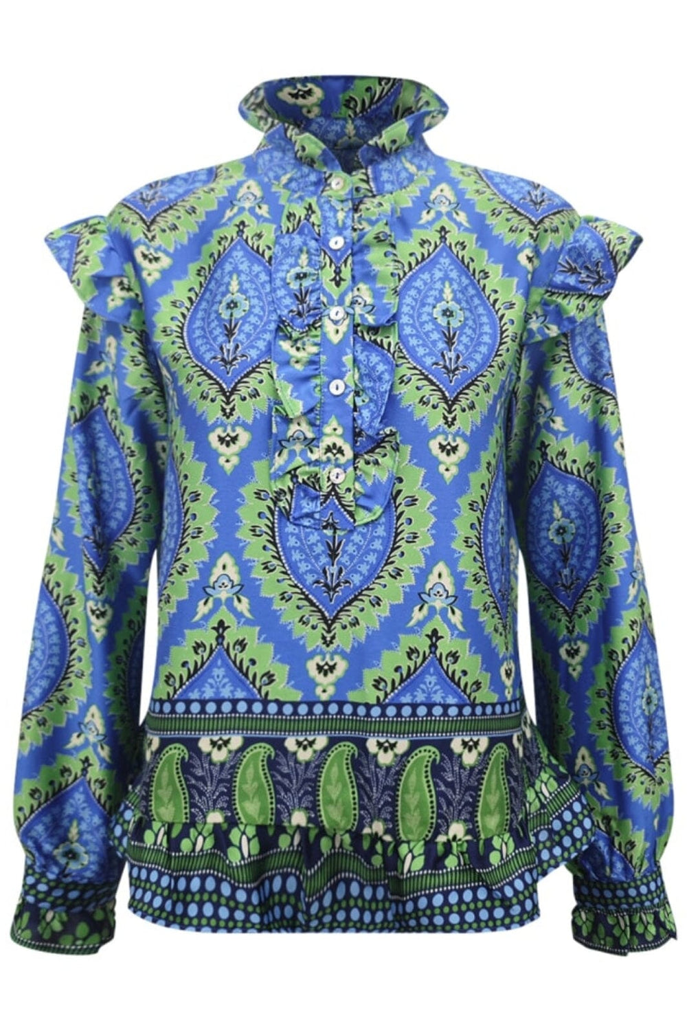 Forudbestilling - Noella - Reno Blouse - 1308 Trisha Blue Print Bluser 