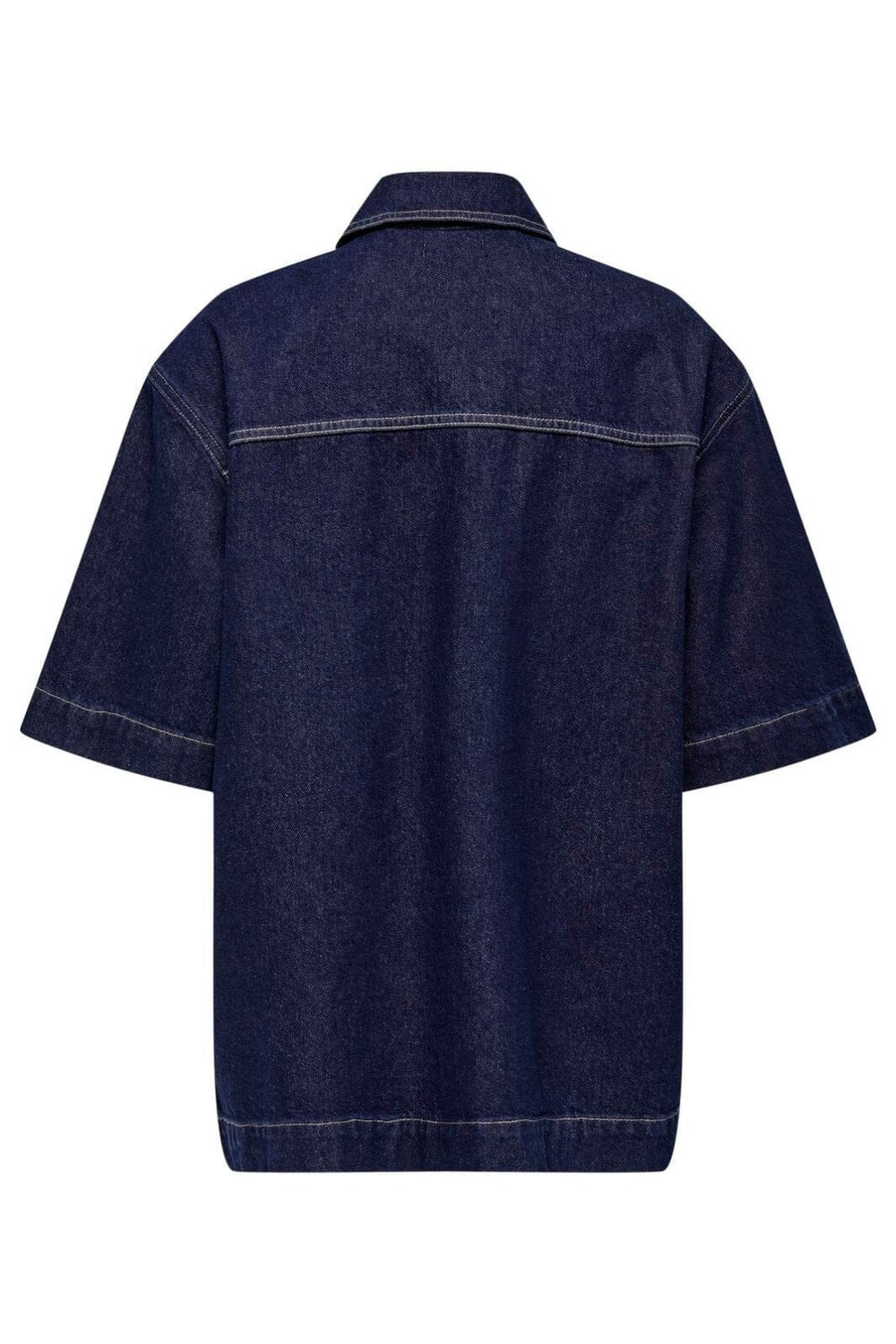 Forudbestilling - Only - Onlsophie Oversize S/S Shirt - 4717352 Dark Blue Denim Rinse Skjorter 