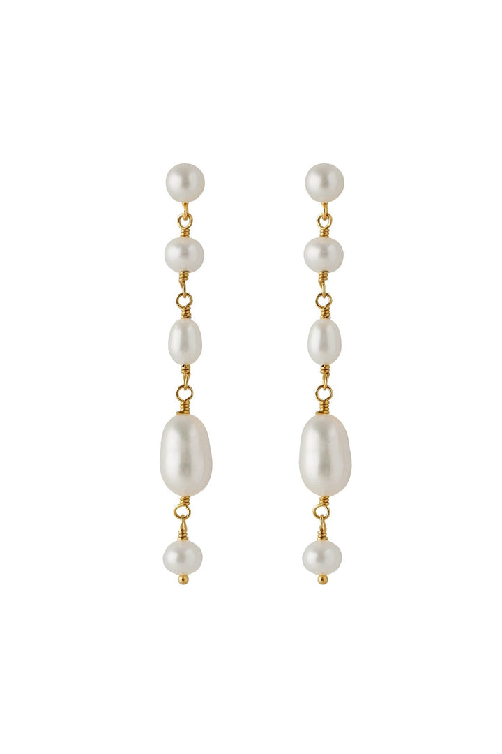 Forudbestilling - Pernille Corydon Jewellery - White Dreams Earrings - Gold Øreringe 