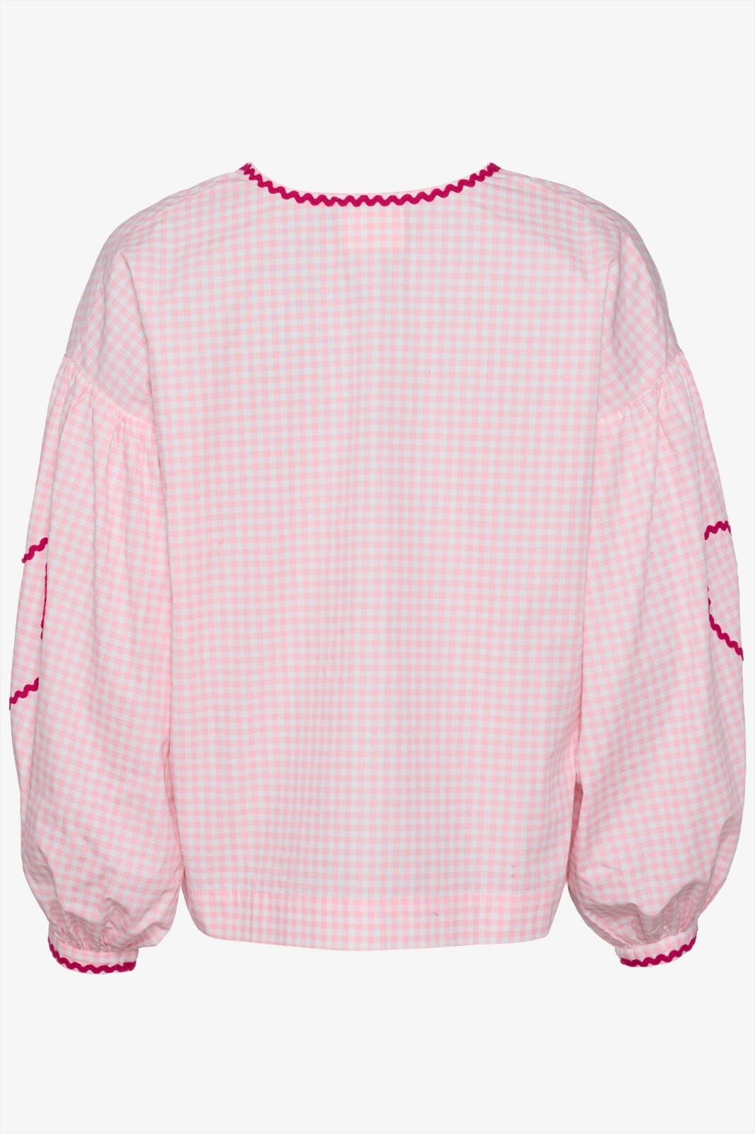 Forudbestilling - Sissel Edelbo - Astrid Organic Cotton Top - Pink Checks (Maj/Juni) Toppe 