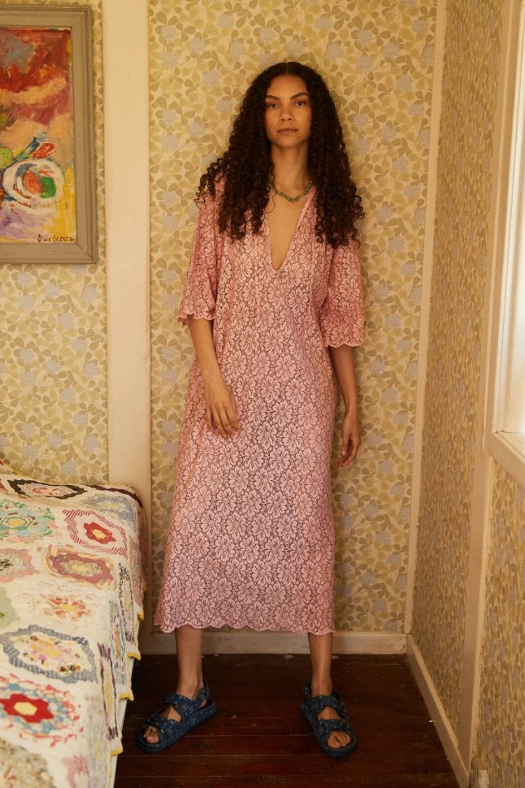 Forudbestilling - Sissel Edelbo - Lace Leftover Dress - Pink Kjoler 