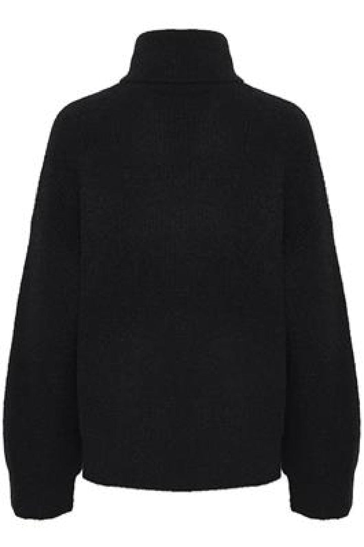 Gestuz - Alphagz Rollneck - 100017 Black Strikbluser 