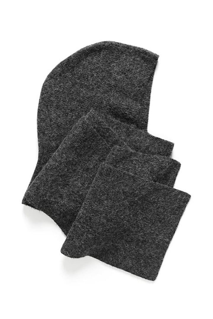 Gestuz - Alphagz Wool Hoodscarf - 106286 Charcoal Melange