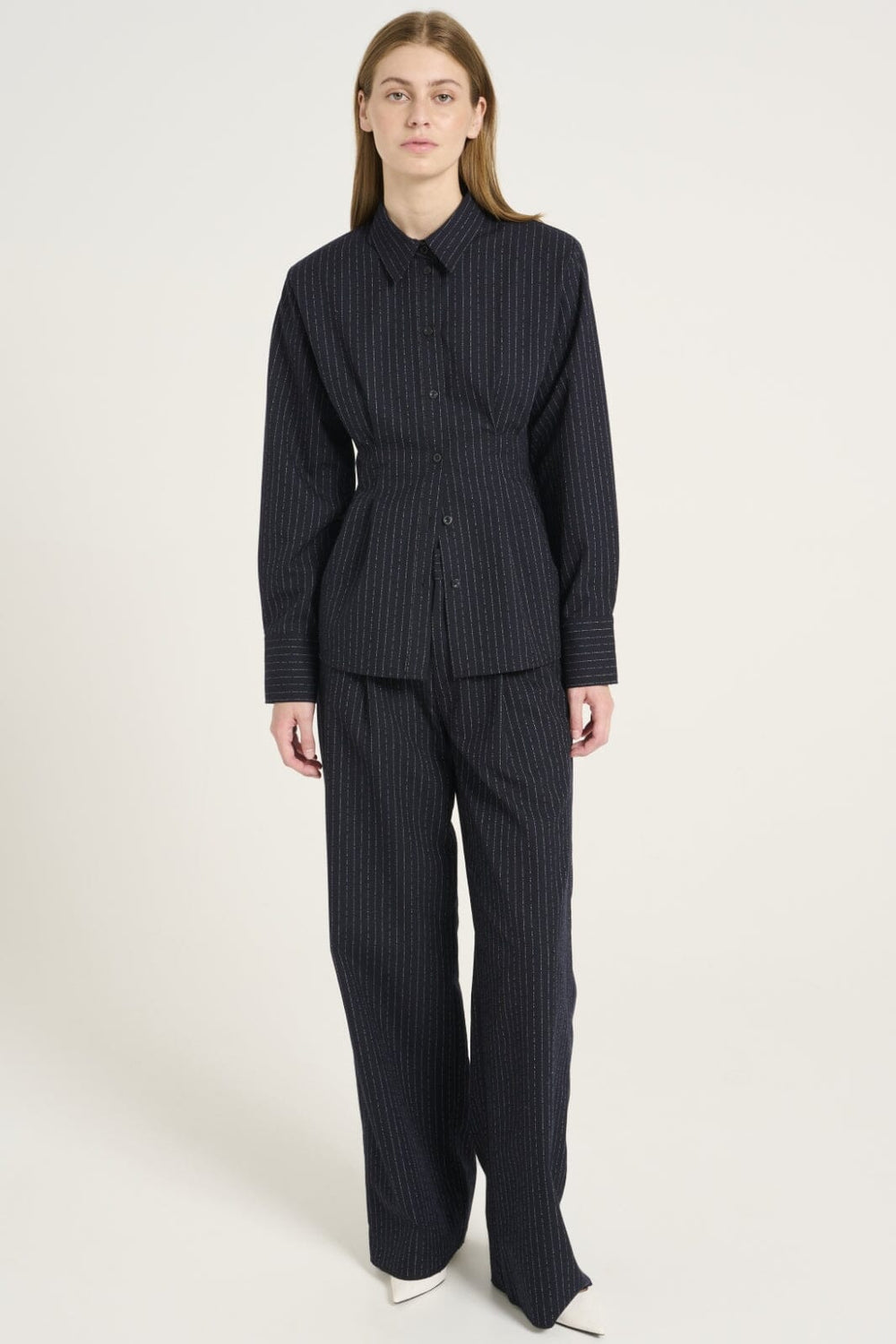 Gestuz - Daciagz Shirt 10909739 - 106862 - Dark Navy Pinstripe