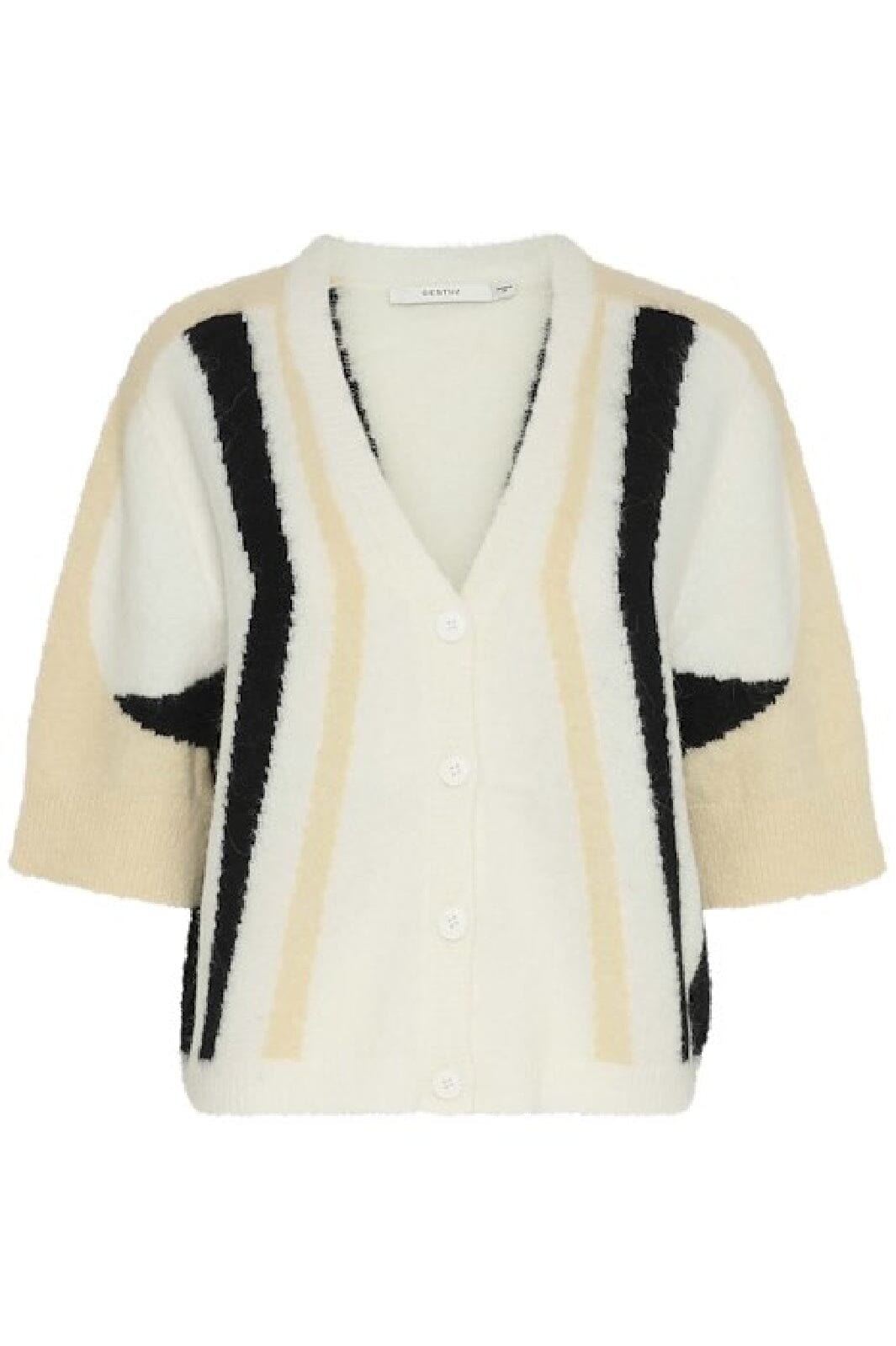 Gestuz - Gzalpha Cardigan - 107486 Ivory/Butter Yellow/Black