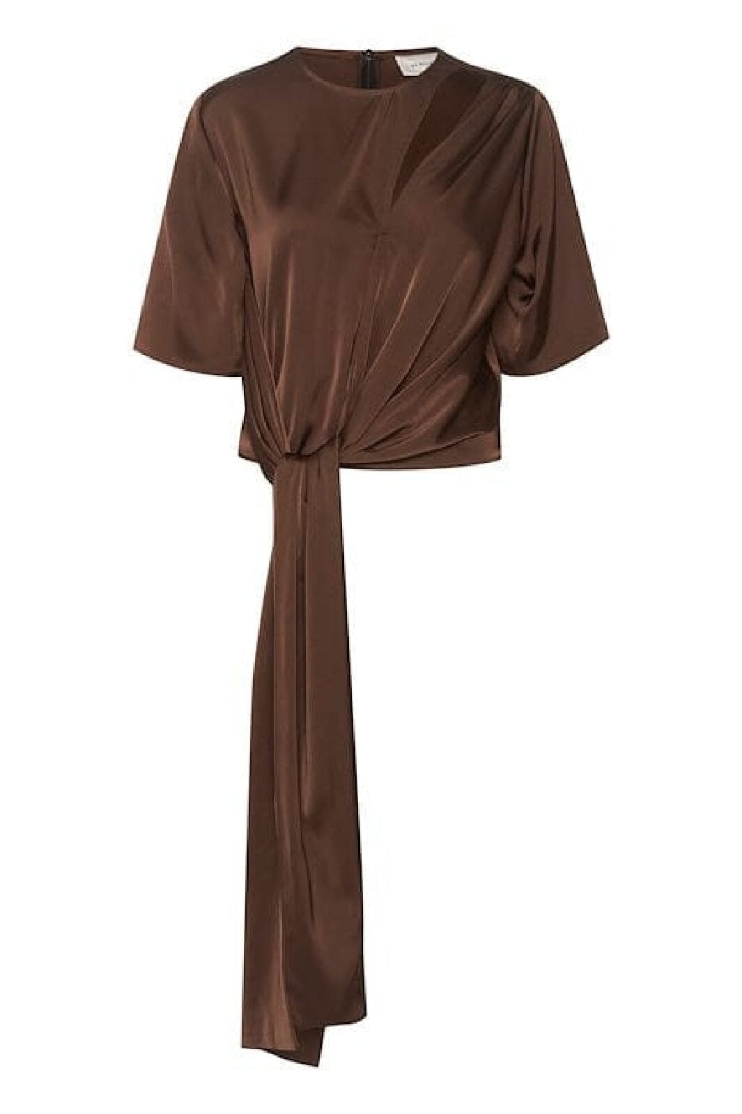 Gestuz - HarperGZ knot blouse - Dark brown Bluser 