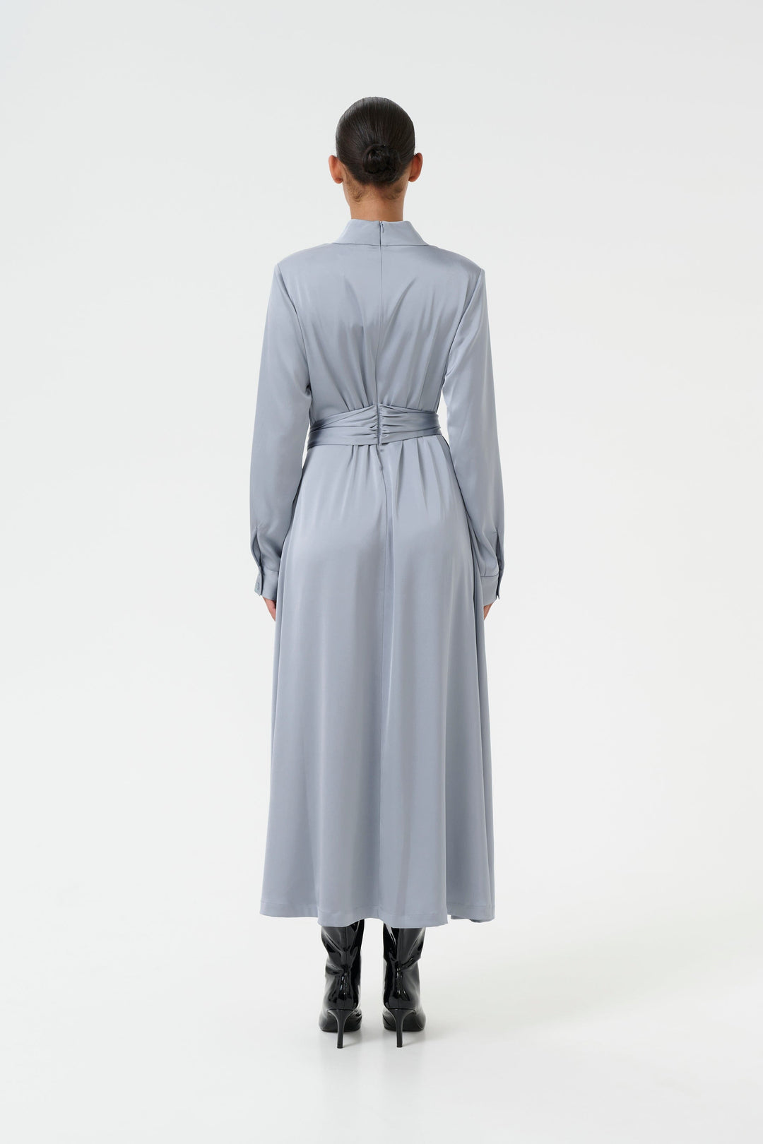 Gestuz - Harpergz Ls Dress 10909750 - 105098 - Grey Blue Kjoler 