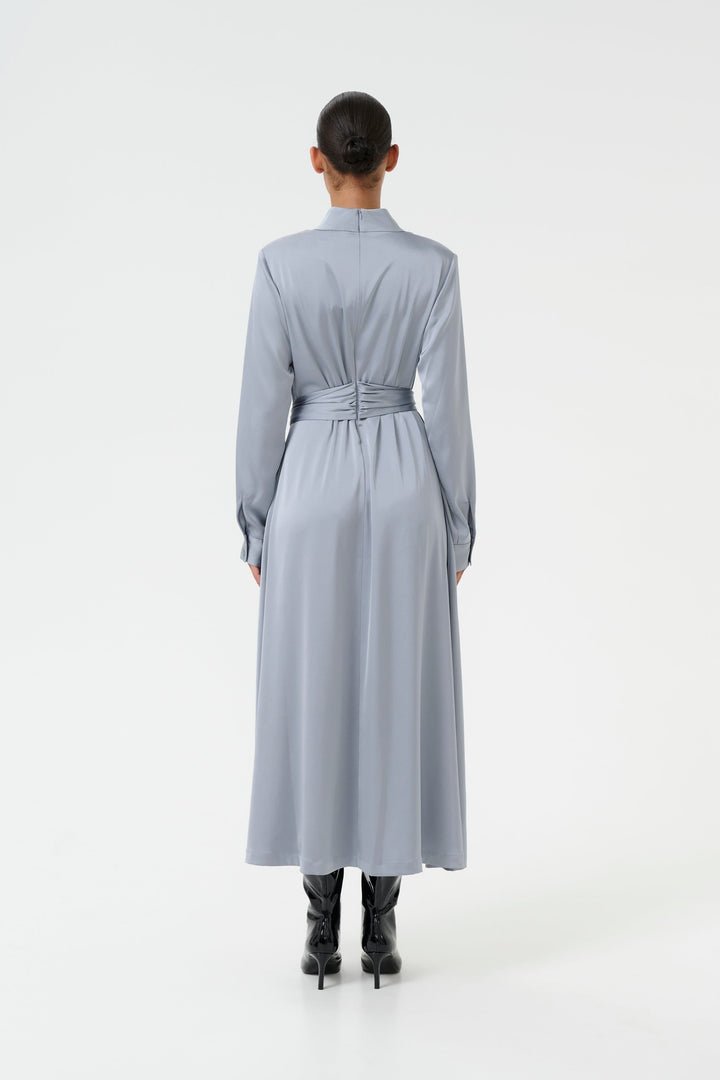 Gestuz - Harpergz Ls Dress 10909750 - 105098 - Grey Blue Kjoler 