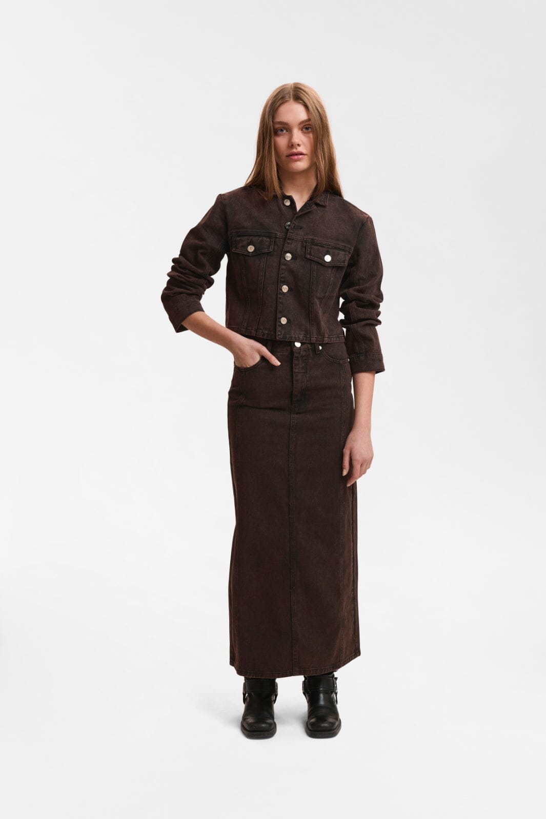 Gestuz - JamillaGZ long skirt - Bitter Chocolate Nederdele 