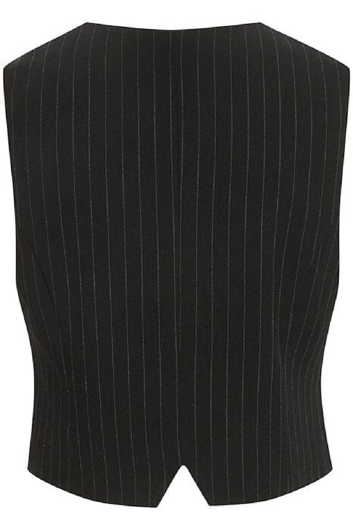 Gestuz - JoelleGZ pinstripe waistcoat - black pinstripe 