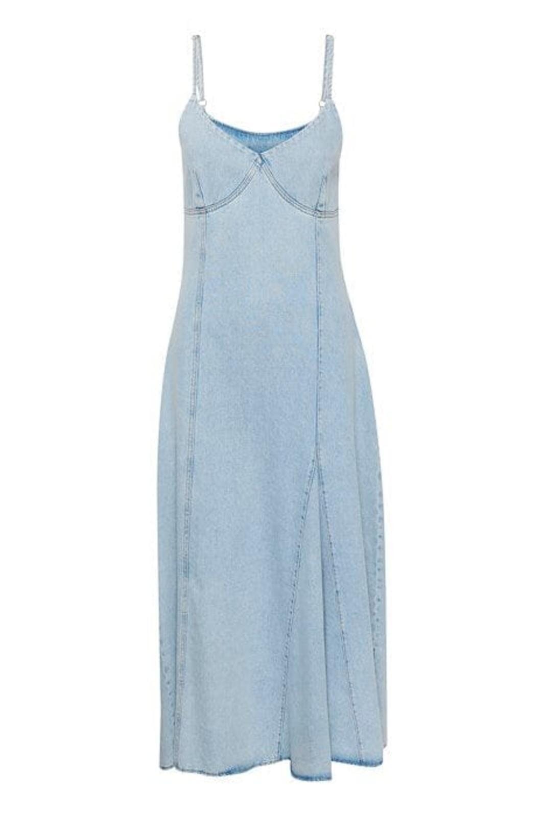 Gestuz - KailaGZ sl long dress - Light blue washed