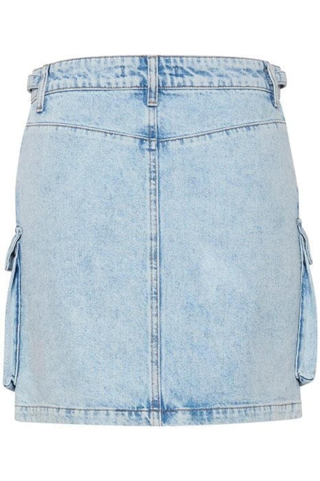 Gestuz - MarliGZ HW denim skirt - Mid blue washed