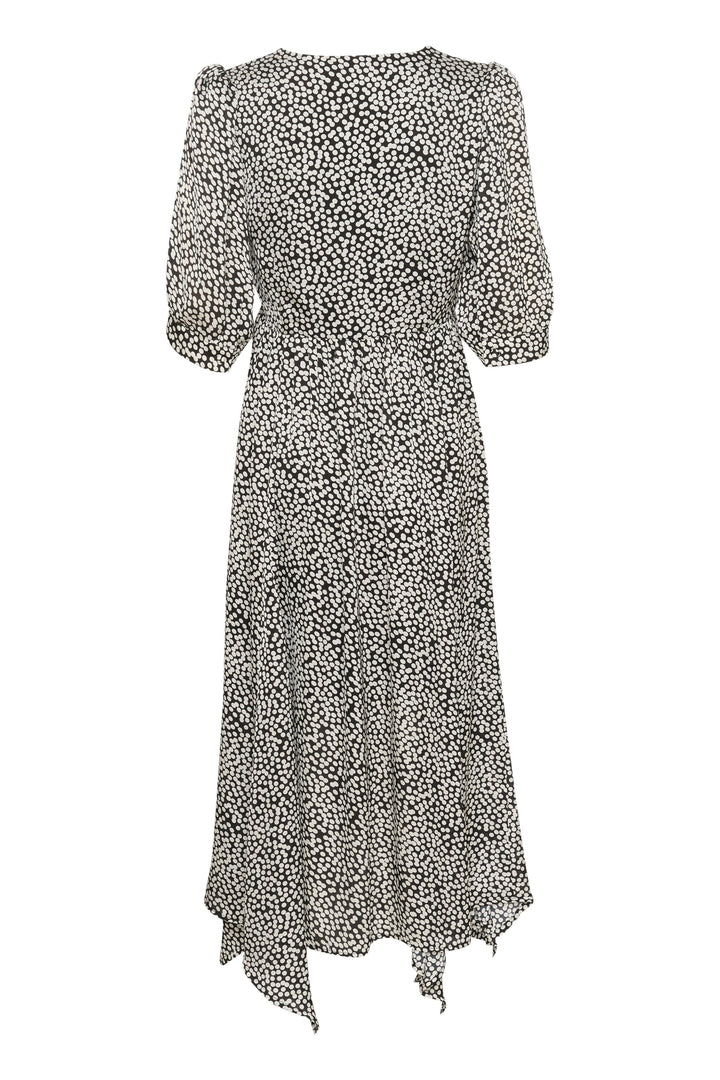 Gestuz - PrikkaGZ P midi dress - BlackNwhite dot Kjoler 