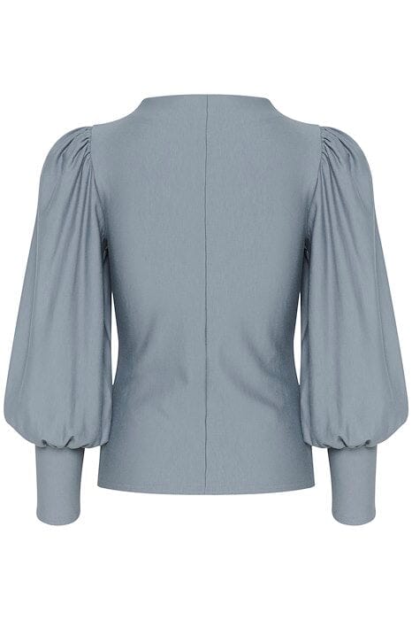 Gestuz - Rifagz Puff Blouse 10904986 - 105098 - Grey Blue Bluser 