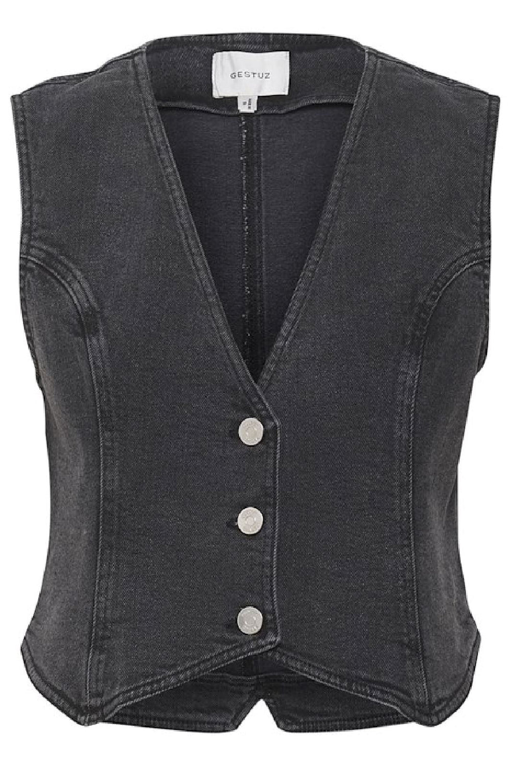 Gestuz - SiwGZ short waistcoat - Washed black Veste 