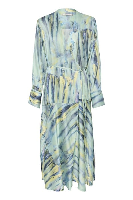 Gestuz - WaleryGZ P wrap dress - Green Aqua Art