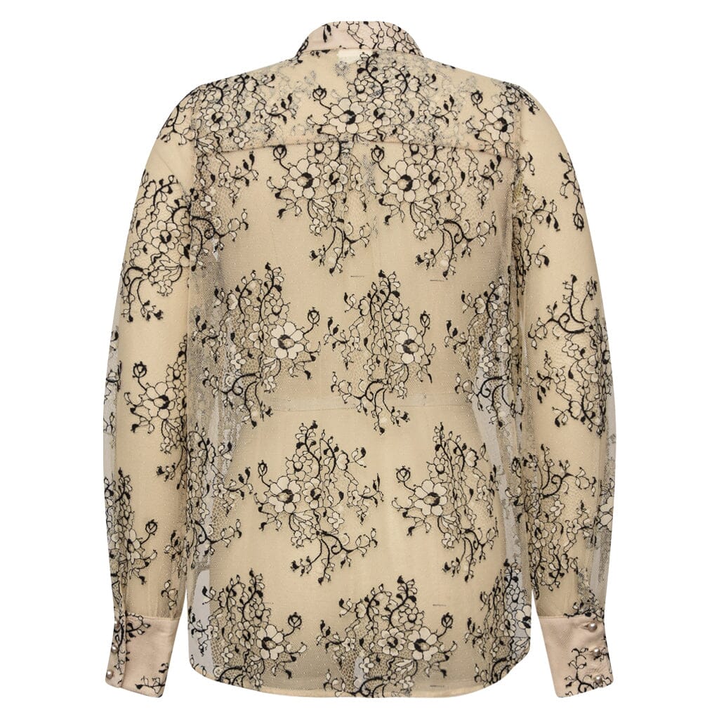 Gossia - Angelicago Jo Blouse - Cream - Black Bluser 