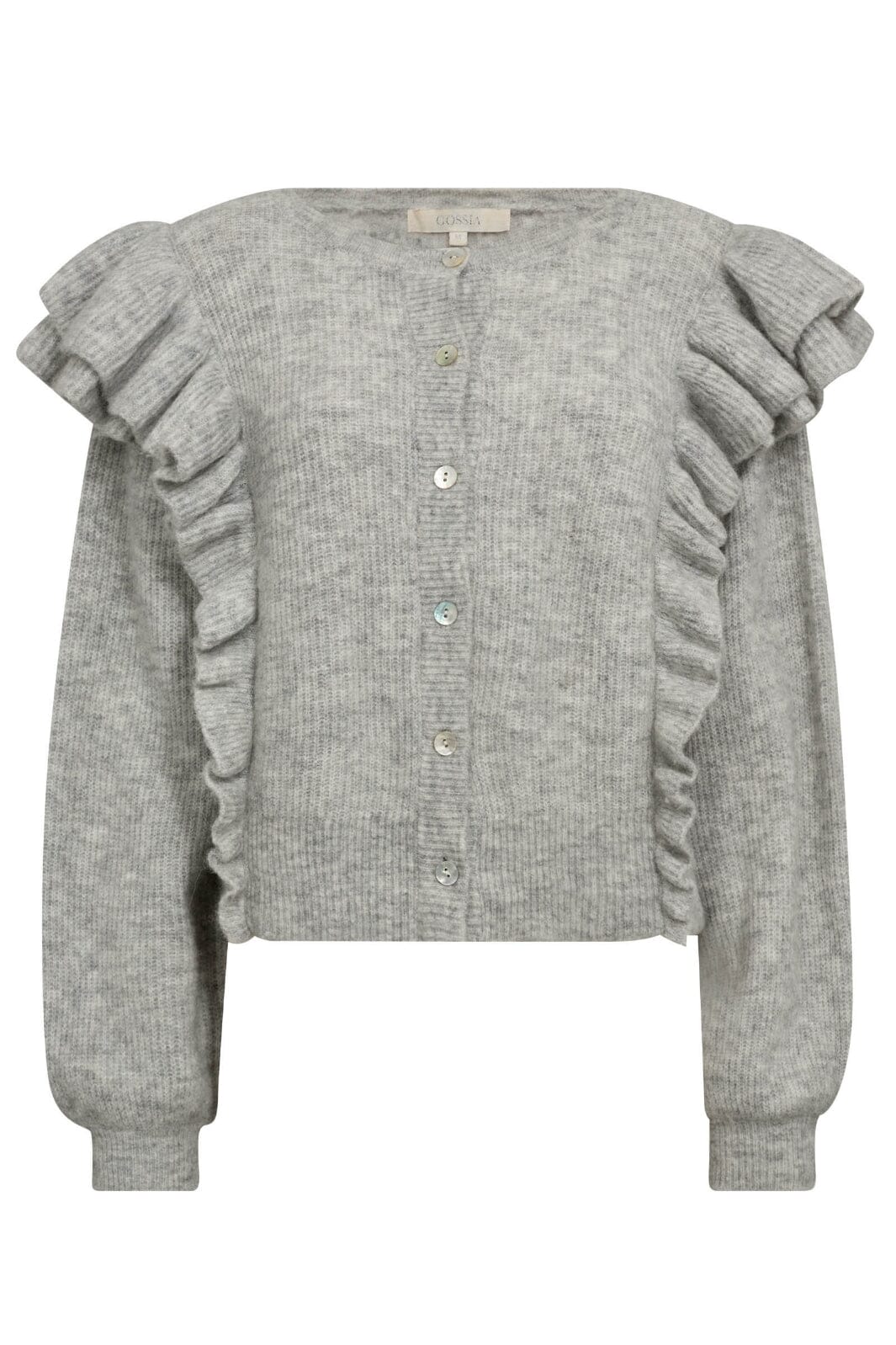 Gossia - Annsofigo Cardigan - Light Grey Melange Cardigans 