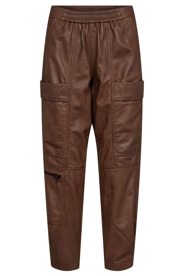 Gossia - CinnaGO Jo Leather Pants - Cognac Bukser 