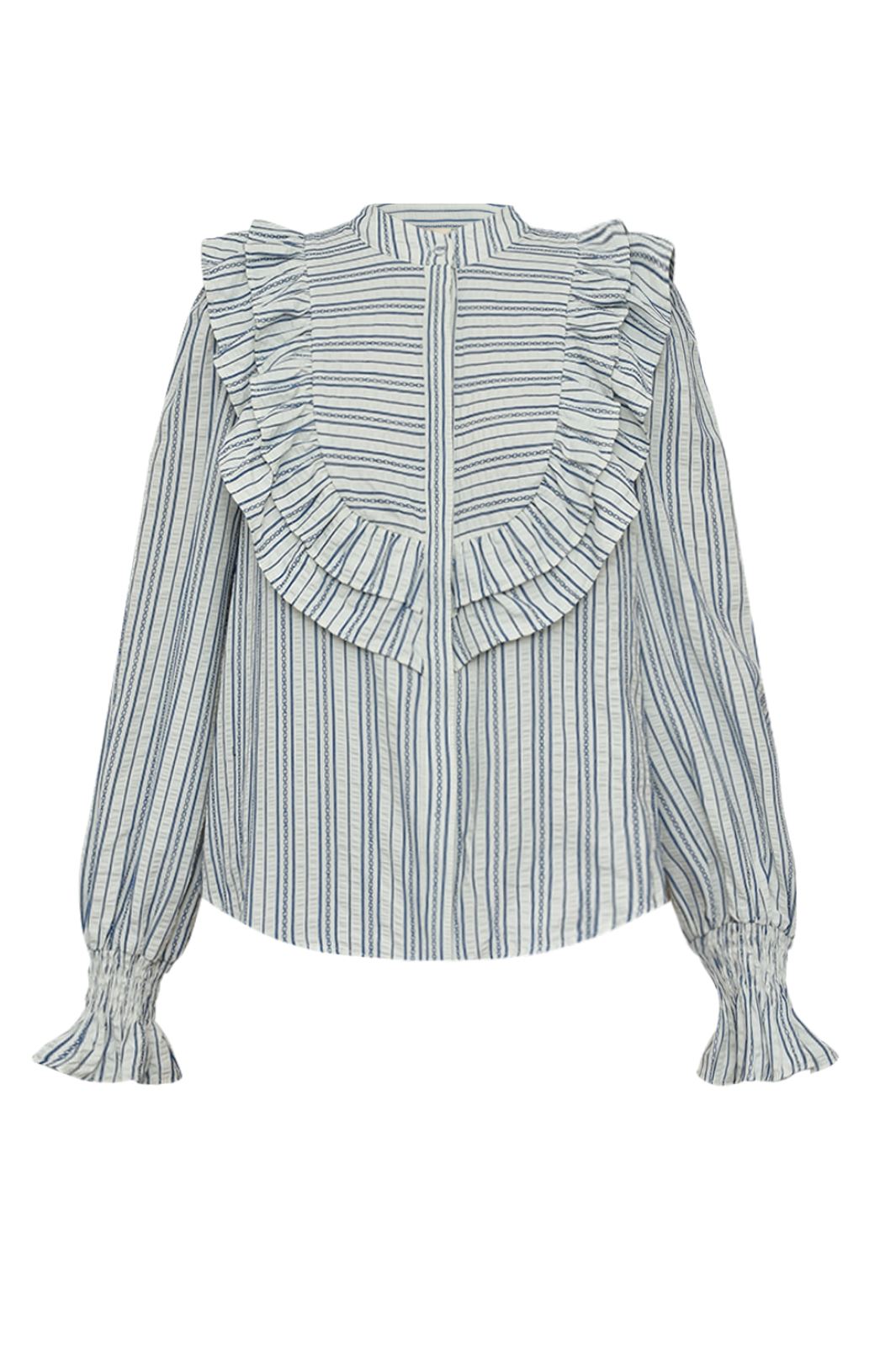 Gossia - Cocogo Lu Shirt G2364 - Blue - Off-White Stripes Skjorter 