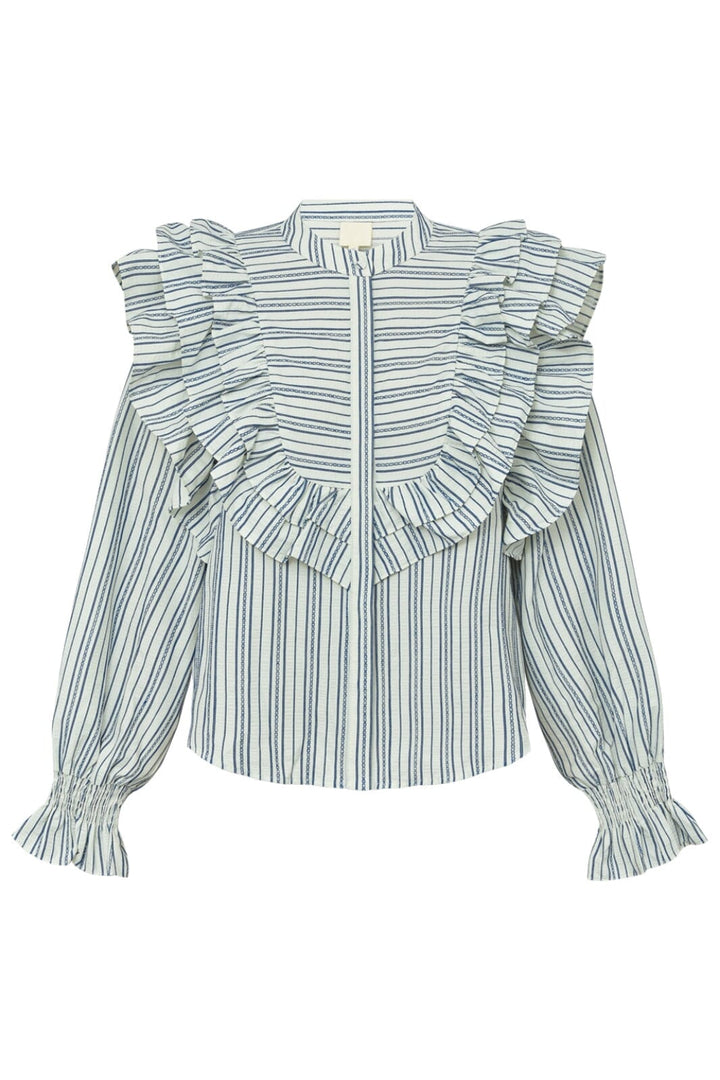 Gossia - Cocogo Lu Shirt G2364 - Blue - Off-White Stripes Skjorter 