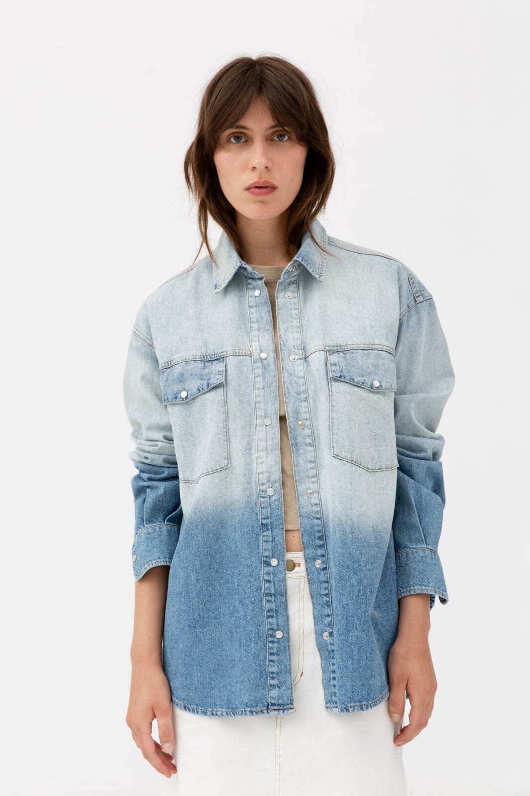 H2O Fagerholt - Dip Dye Cowgirl Shirt - 2514 Dip Dyed Denim Skjorter 