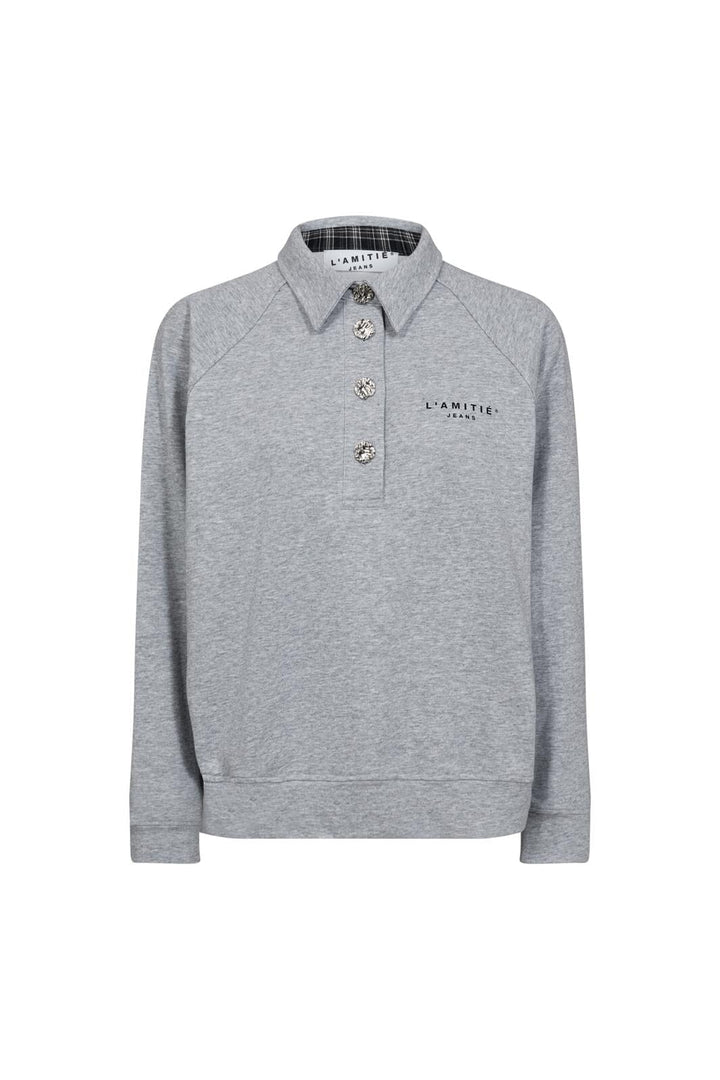 Haute L'Amitié - Polo Logo Sweat HL10034 - Grey Melangé