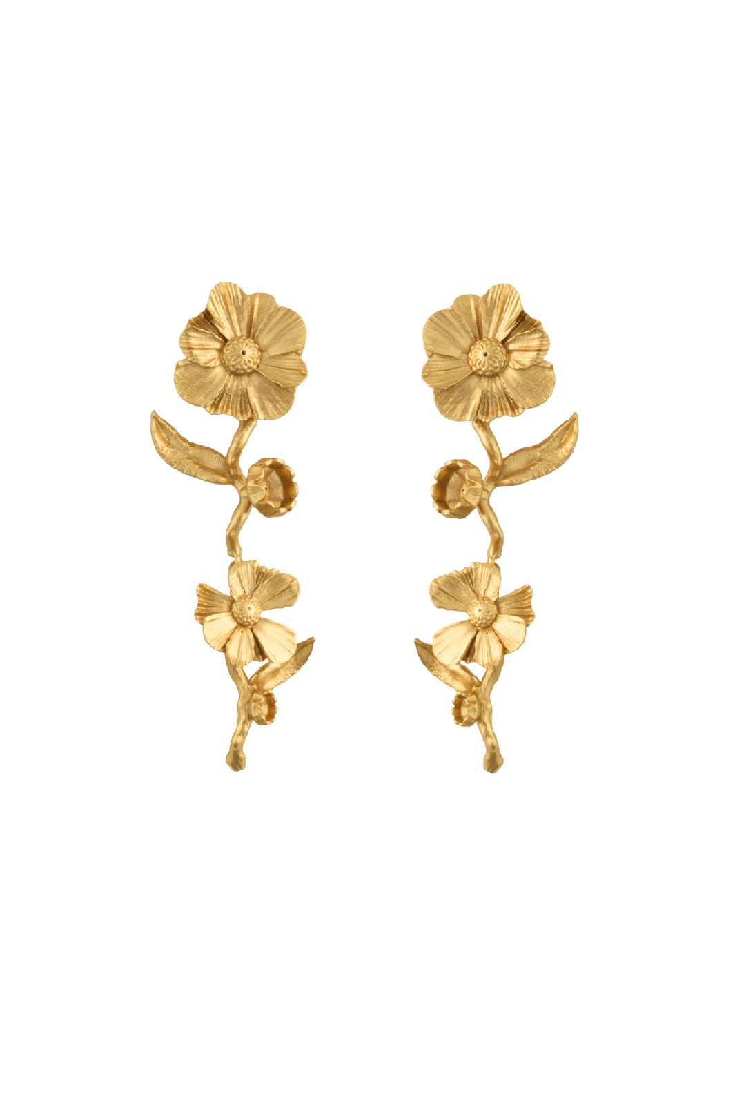 House Of Vincent - Wildflower Unfurl Earrings - Gilded