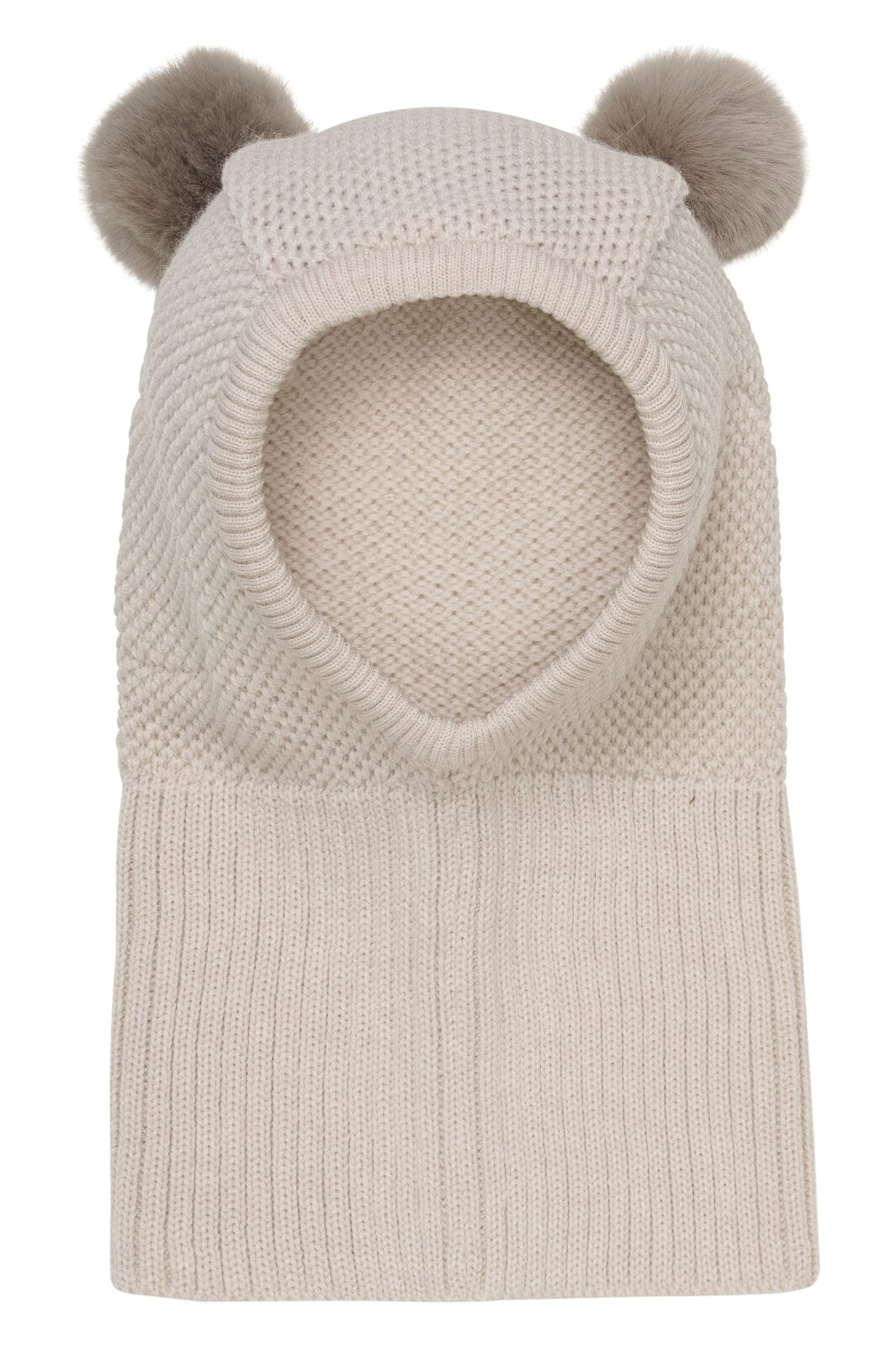 Huttelihut - Balaclava Wool Knit Windstop - Almond Peach Elefanthuer 